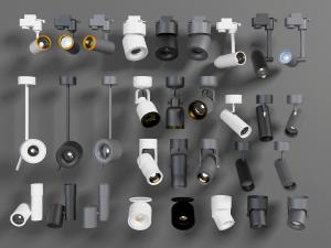 现代单头可转向的筒灯射灯轨道灯