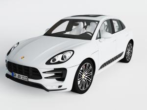现代白色汽车3d模型 现代白色汽车