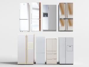 现代不锈钢上下门双开门电冰箱