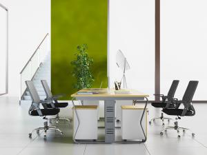 现代多人位办公桌椅组合