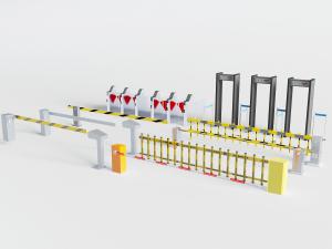 现代不同造型的伸缩门闸门扫描门