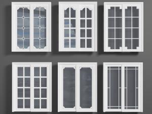 现代白色玻璃推拉门