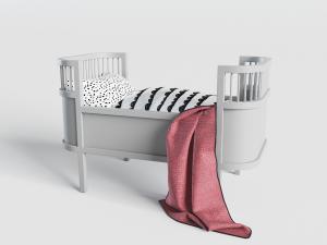 简欧北欧实木婴儿床