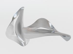 现代不锈钢异形公共椅