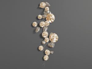 新中式金属莲叶墙饰挂件