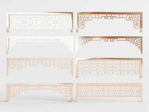 新中式仿古金属挂落、门楣花格