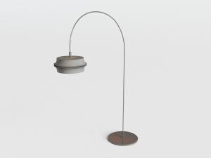 中式弯曲灯柱的落地灯