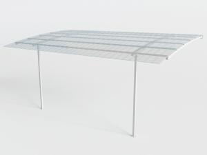 社区楼下透明电动车棚、雨棚