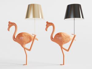 现代火烈鸟造型的落地灯