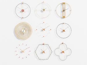 现代轻奢金属镂空钟表3d模型 现代轻奢金属镂空钟表