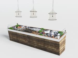 现代超市生鲜装饰摆台展示架