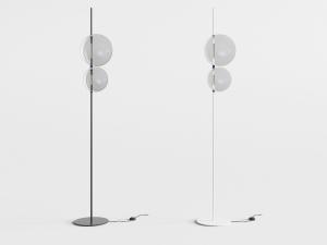 新中式金属杆圆形灯罩落地灯