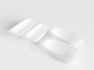 现代白色陶瓷浴盆浴缸