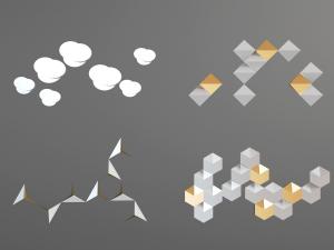 现代几何图案的墙饰挂件