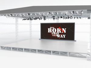 临时钢架装饰镭射灯宽屏的舞台