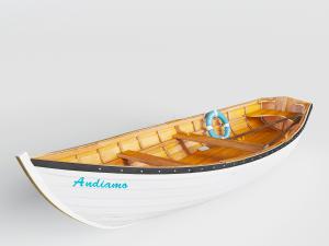 白色实木木船游泳圈船桨