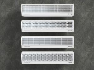 白色室内墙面挂式空调风扇