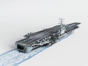 带飞行跑道的航空母舰