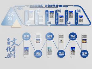 现代企业文化宣传装饰背景墙3d模型 现代企业文化宣传装饰背景墙