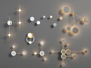 现代轻奢金属墙饰挂件壁灯