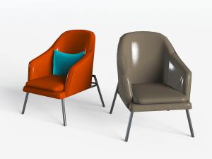 现代皮革单人沙发3d模型 现代皮革单人沙发