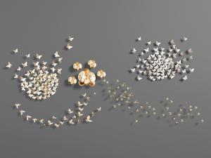 现代蝴蝶造型的墙饰挂件