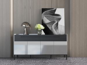 新中式灰白玄关柜边柜