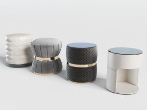 现代轻奢圆形坐墩