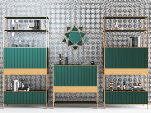 现代轻奢复古装饰置物架