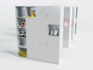 北欧撞色白色装饰柜