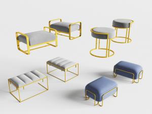 现代轻奢沙发凳