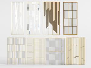 现代轻奢金属隔断屏风