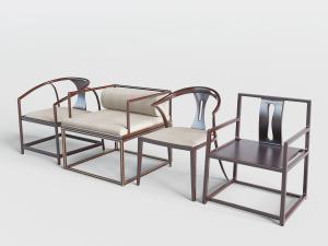 新中式实木扶手椅