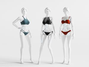 穿着比基尼的服装模特3d模型 穿着比基尼的服装模特