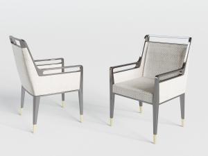 新中式菱形回字纹休闲椅子扶手椅