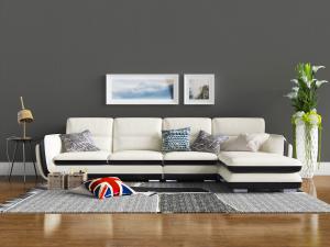 现代白色转角多人沙发3d模型 现代白色转角多人沙发