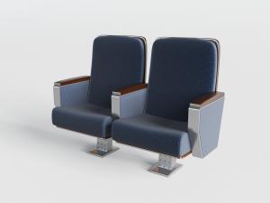 现代连在一起的电影院布艺座椅