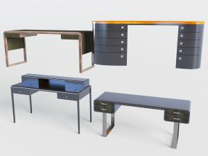 新中式黑色拱形端景台3d模型 新中式黑色拱形端景台