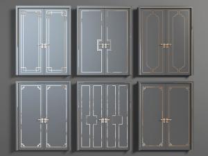 新中式双扇平开门