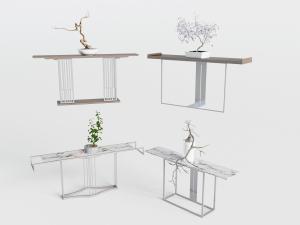 中式金属支架的端景台3d模型 中式金属支架的端景台