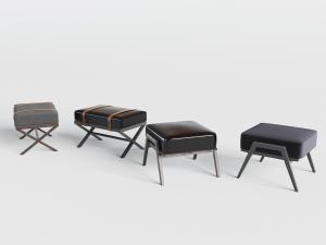 新中式方形脚踏