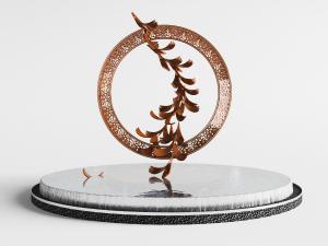 中式水池景观小品