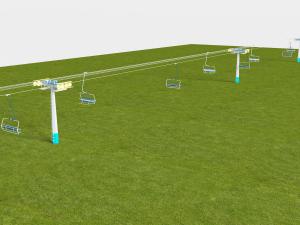 现代游览区缆绳吊车娱乐游乐设备3d模型 现代游览区缆绳吊车娱乐游乐设备