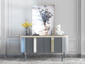 现代边缘弧形的玄关柜边柜