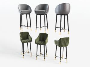 现代布艺吧椅