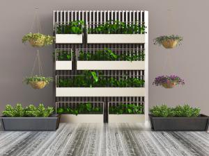 现代阳台壁挂式花盆盆栽植物