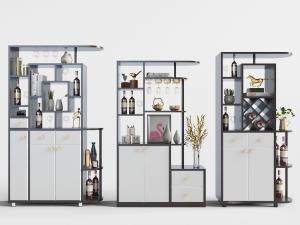 新中式镂空装饰柜、酒柜