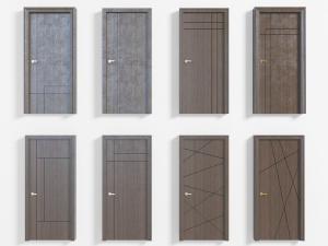 现代实木单扇平开门