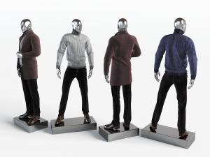 现代身穿大衣的模特3d模型 现代身穿大衣的模特
