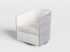 现代圆形支撑的单人沙发3d模型 现代圆形支撑的单人沙发